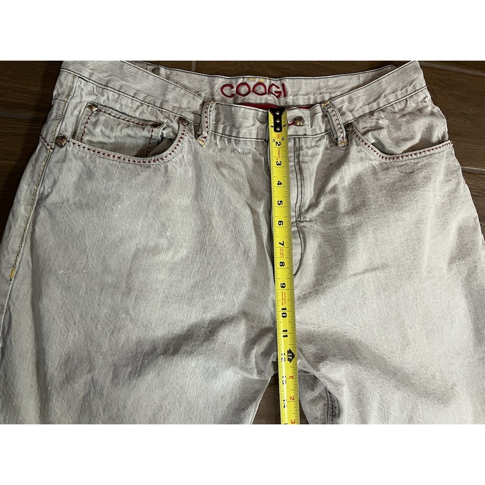 COOGI Men's Australia Jeans Size 42x35 Embroidered Logo Gray Denim Distressed - Picture 3 of 16